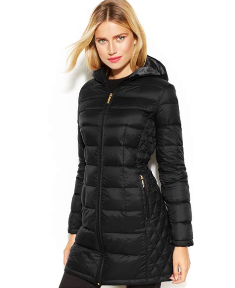 michael kors black down coat|Michael Kors packable down.